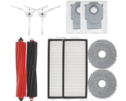 Stofzuigeronderhoudsset - Geschikt voor Roborock V20 Qrevo Master-Slim - Accessoires - veegrobot vervangingsonderdelen - Bevat 2 rolborstels, 2 filters, 2 stofzakken, 2 zijborstels en 2 doeken - 10 stuks