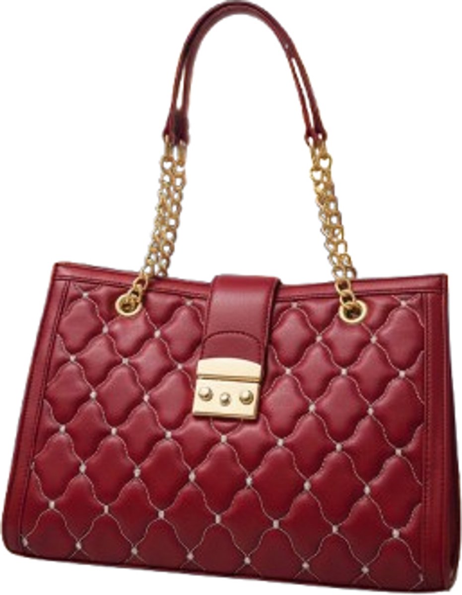 N3 Collecties Mooie, Luxe Rode Dames Schoudertas