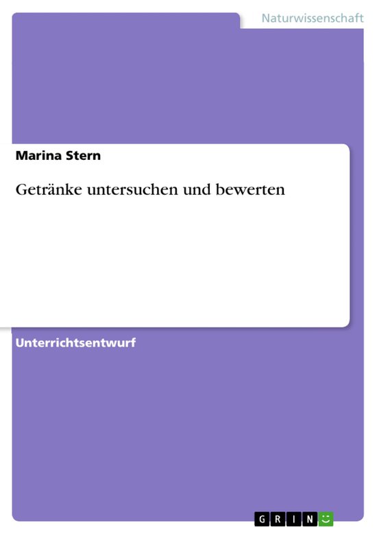 Getränke untersuchen und bewerten - cover