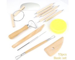 13-Piece Clay Tool Set, Pottery and Clay Sculpting Tools, Polymer Clay Tools for Adults, Pottery, Painting, Stippling, Baking, Sculpting, Molding, Modeling, Shaping