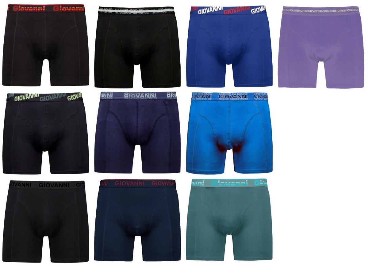 Giovanni 10-pak Heren Boxershorts katoen - M38 - Heren onderbroeken - Mannen ondergoed - M