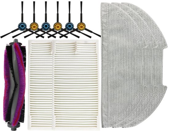 Accessoirekit Vervanging - 12 stuks - geschikt voor Eureka E10s - E20 Plus Robotstofzuiger - onderhoudsset robotstofzuiger - Stofzuigeraccessoires