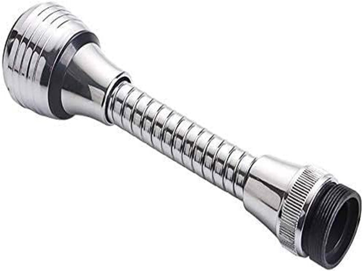 Gsedaox-Kraan Extender-Keukenkraan-Verlengstuk-Waterbesparende-Achterwand-Gefilterd-360° Draaibare Douche-Zilver