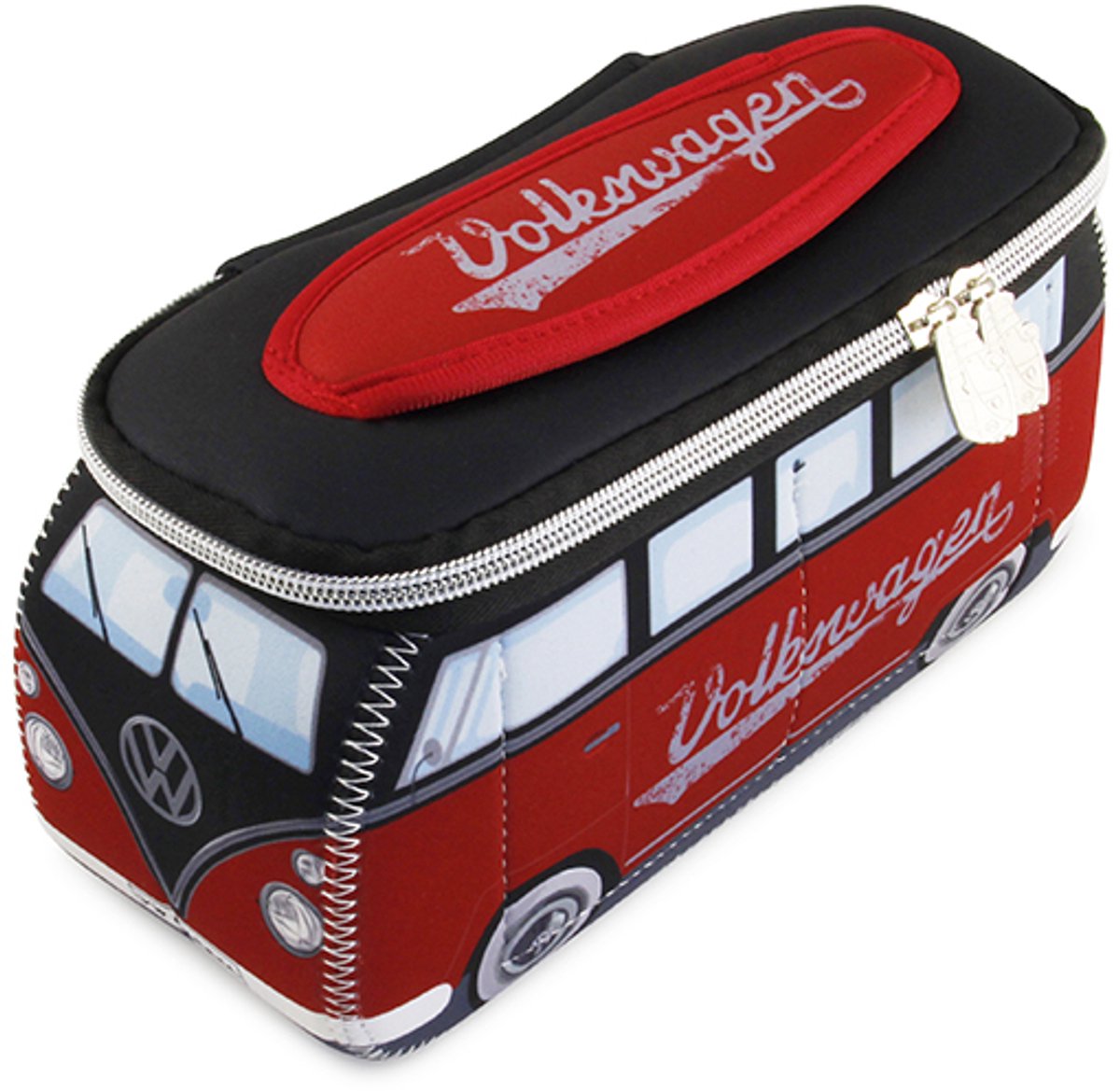 BRISA VW Collection - Volkswagen neopreen universele make-up-, cosmetica-, reisapotheek-tas in T1 Bulli Bus-design