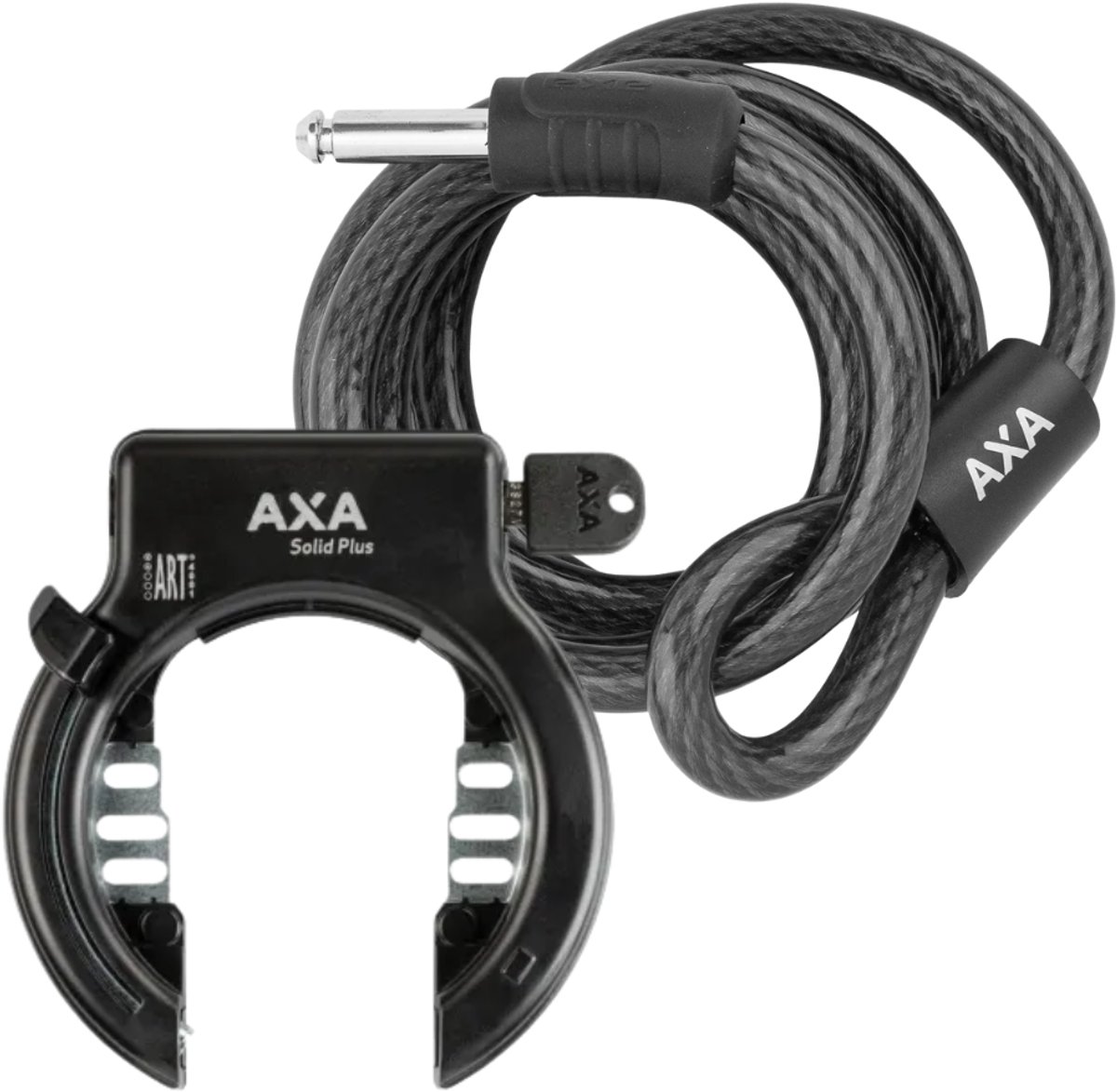 AXA Solid Plus Ringslot ART2 + AXA RLD 180 cm Insteekkabel