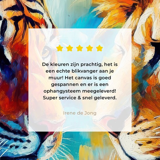Canvas schilderij 30x40 cm - Wanddecoratie Dieren - Kunst - Leeuw - Tijger - Muurdecoratie woonkamer - Slaapkamer decoratie - Kamer accessoires - Schilderijen op canvas