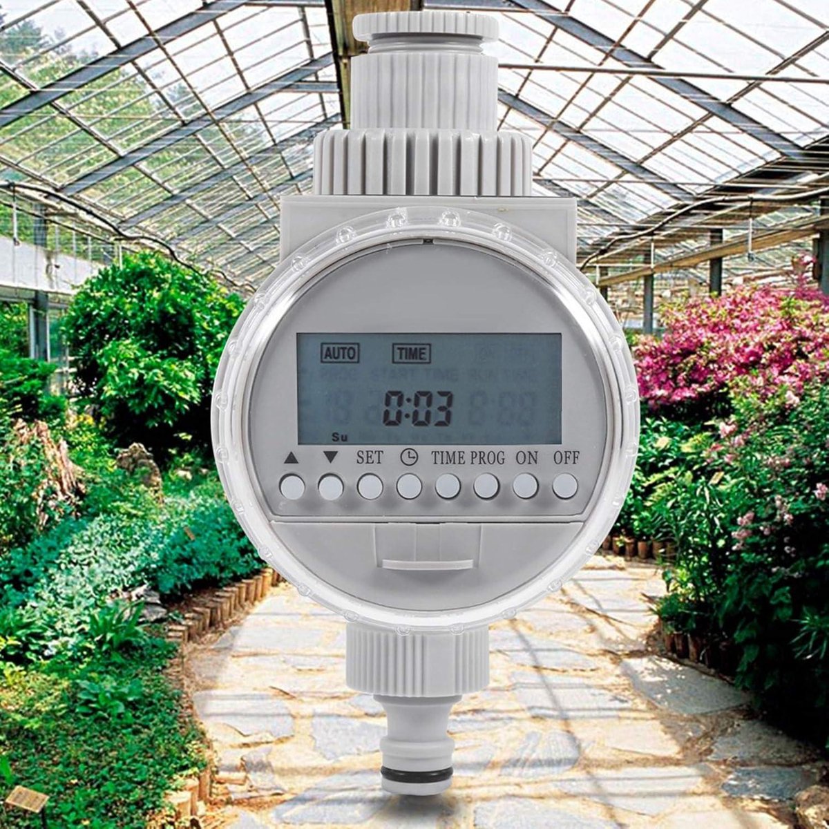 JHubers Goods - 1-delige irrigatieregelaar op zonne-energie voor automatische besproeiing in de tuin