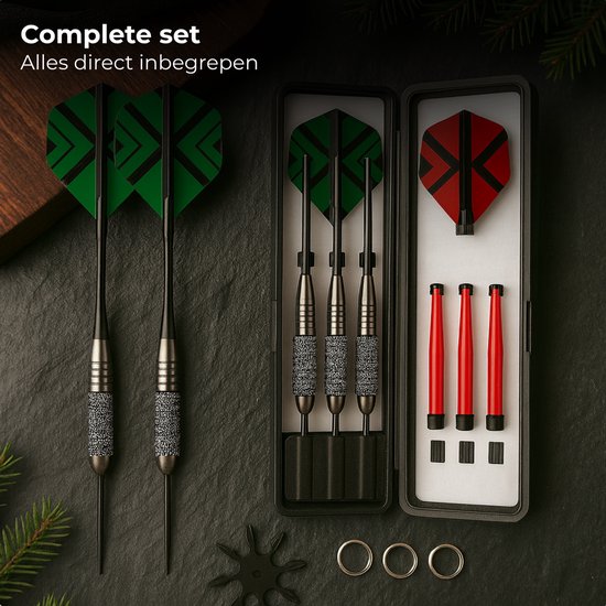Lomera Dartpijlen - Darts - Nikkel Plating Barrels - Alu Shafts - 120 Micron Flights - Flight Beschermers - Metalen Shafts Ringen - Pc Shafts - Plastic Dartcase - 28-Delige Set - Darts Accessoires - Darten Set - Complete Dartset van lomera — afbeelding 5