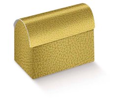 12 cadeau doos goud bubbel schatkist-vorm traktatie-doos middelgroot voor snoepjes of bonbons of koek om uit te delen bij verjaardag, huwelijk, babyshower of doop.