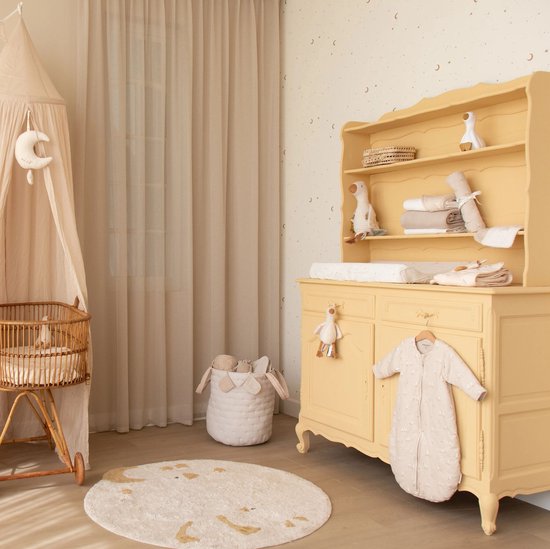 Aankleedkussenhoes - Wit - Newborn Naturals - Moon & Stars — afbeelding 3