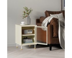 Nachtkast Lindau 56x40x40 cm cremewit (en.casa)