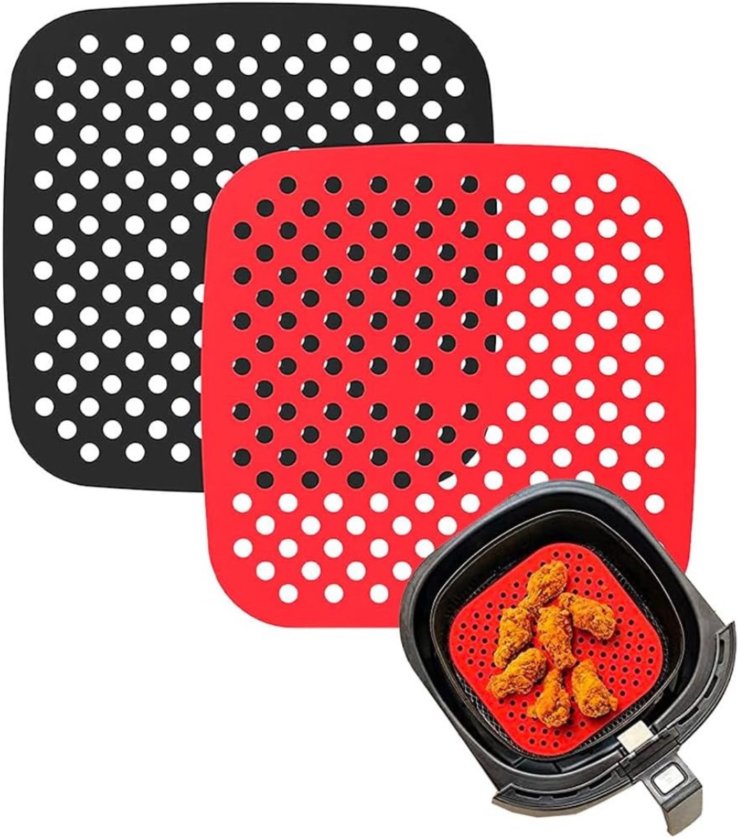 Airfryer Accessoires - Siliconen Bakje - Bakpapier - Rood en Zwart