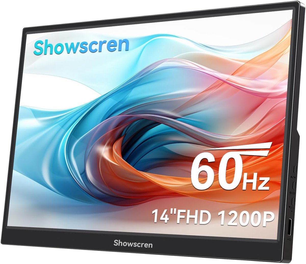 Draagbare 14 inch Monitor met 1920 x 1200 Resolutie en 99% sRGB - Ideaal voor Laptops, PC's en Gaming