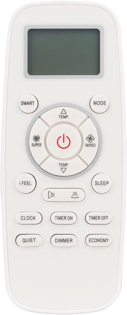 Ergonomische Infrarood Afstandsbediening voor Airconditioners - 10 Meter Bereik