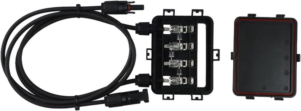 Waterdichte dubbelzijdige aansluitbox voor zonnepanelen 180-300W met IP65 bescherming