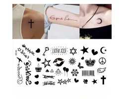 Tijdelijke tatoeages - Waterdichte tijdelijke - Tatoeage nep - Stickers fake - Arm tattoos – Lichaamskunst - Glitter tattoo - Water overdraagbare - Kleine vellen tattoo - LOUZIR