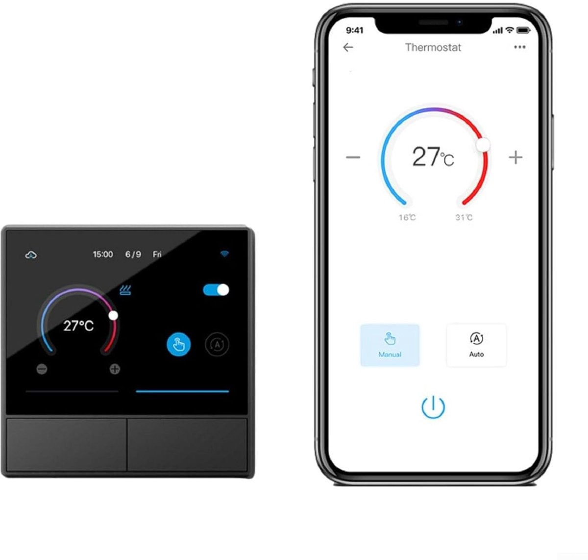 WiFi Smart Switch voor Slimme Huizen - Slimme Controlepaneel met Thermostaat en Automatische Bediening