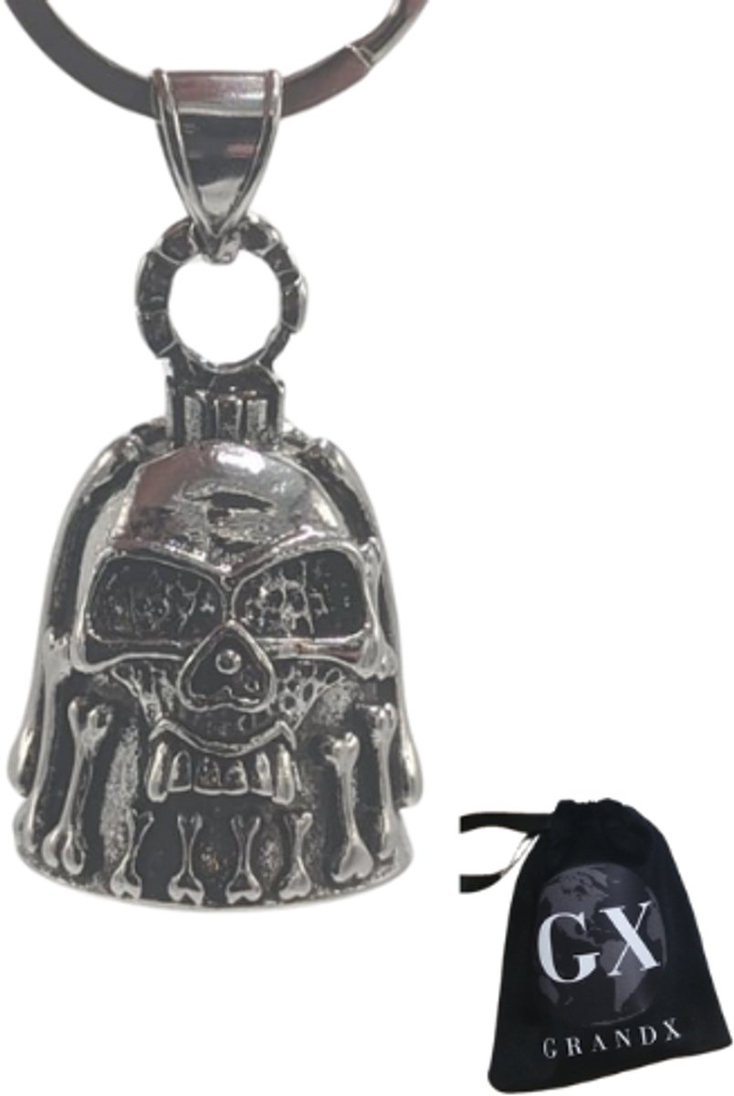 WAITLOVER Biker Skull Bell Gremlin Klokken Voor Motorfietsen Biker Bell Accessoire Hanger Motorfiets Schedel Sleutelhanger Accessoire