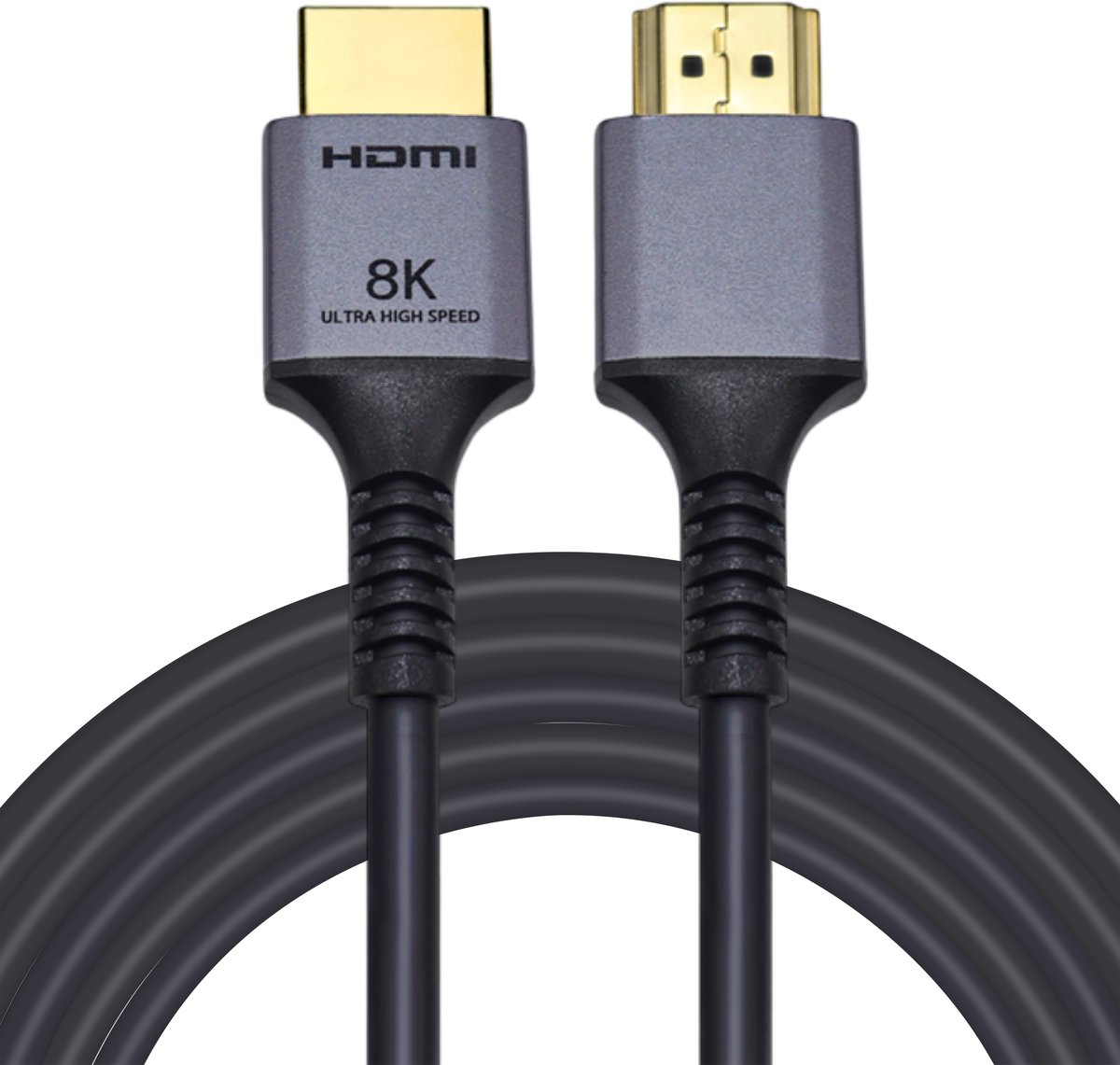 JUALL HDMI Kabel 2.1 - Ultra High Speed 48Gbps - 4K TV 120Hz & 8K 60Hz - eARC, HDR, Dolby Atmos - Geschikt voor PS5, Xbox Series X|S - 3 Meter - Space Grey