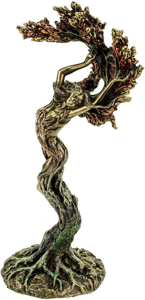 Veronese Design Beeld/figuur - Mythologisch Bosnimf Shimmer - The Forest Nymph Schimmer - (hxbxd) ca, 26cm x 12cn x10cm