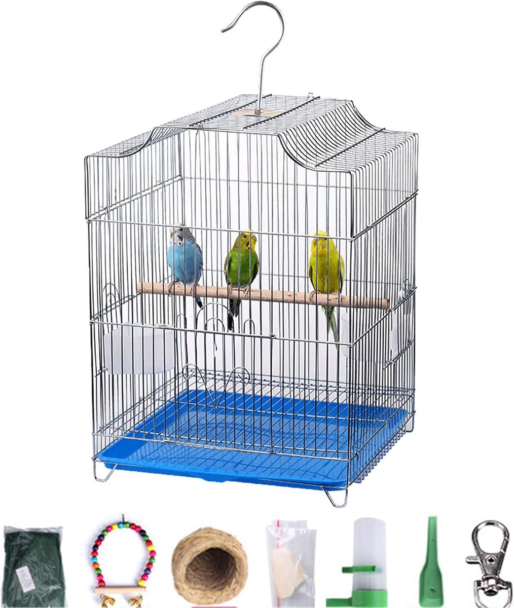 Grote Vogelkooi voor Papegaaien en Parkieten met Accessoires