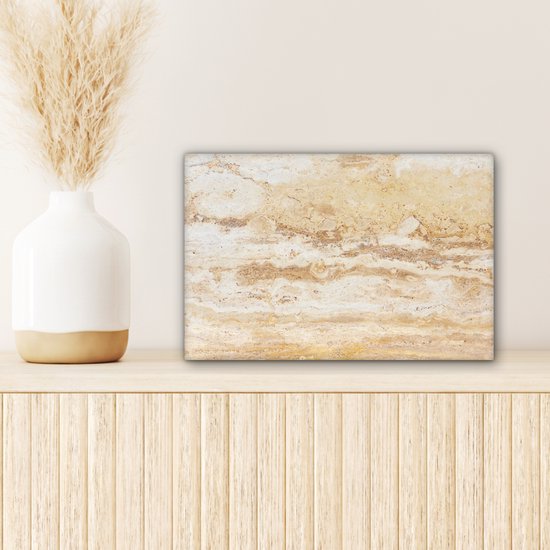 Peintures sur toile Marbre - Sable - Texture - 30x20 cm - Décoration murale