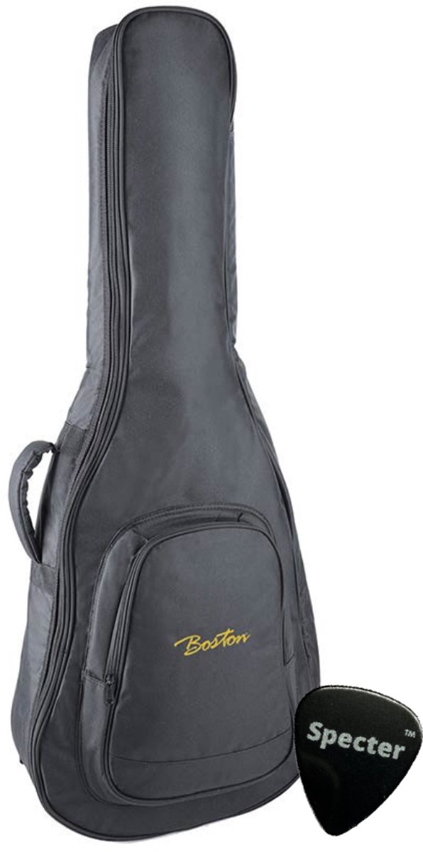 Boston gitaartas klassieke gitaar 10mm voering zwart + Specter plectrum