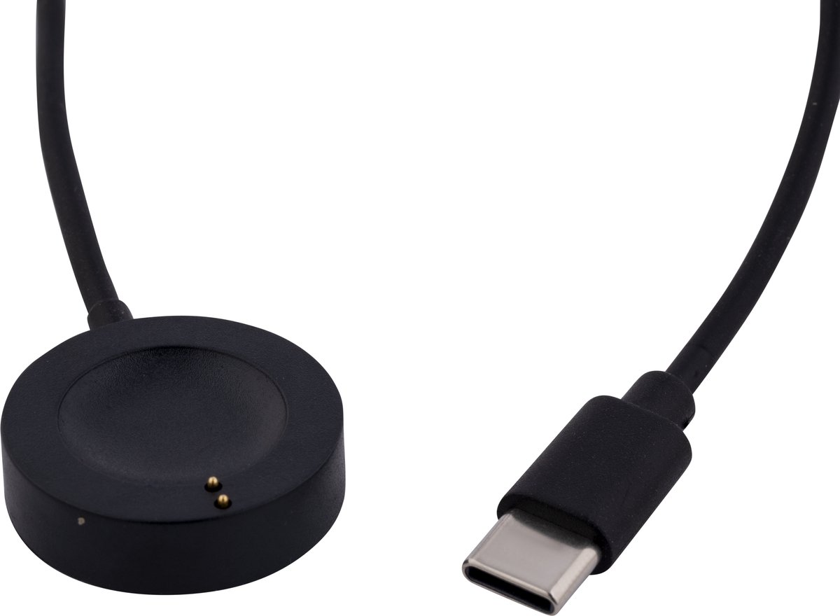 USB-C Oplaadkabel – Geschikt voor Fossil Gen 4, Gen 5 & Gen 6 – 1 Meter – Magnetische Oplader – Zwart