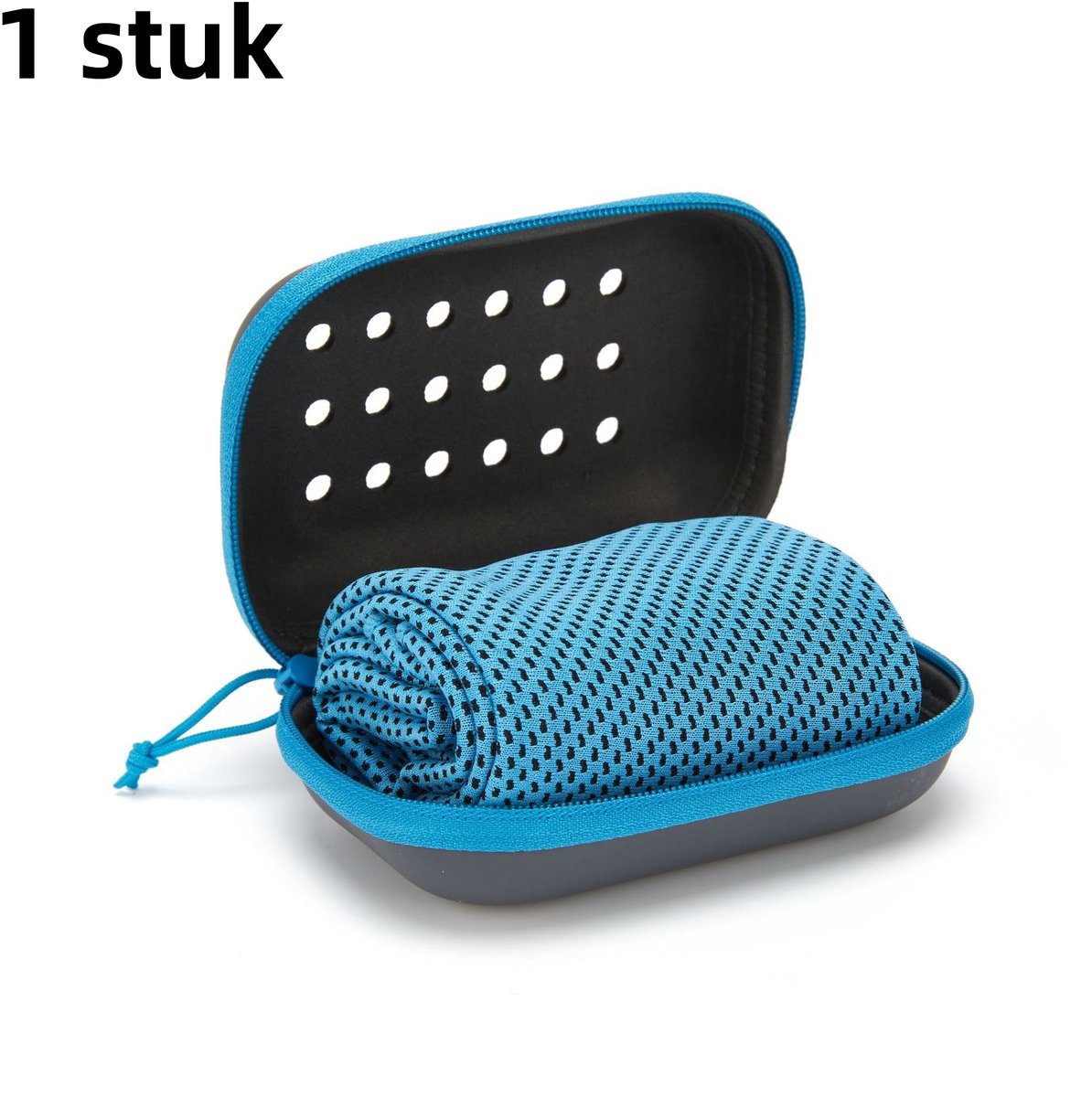 1 stuk - EVA doos verwarmde sporthanddoek - buiten afkoeling fitness - absorberende en sneldrogende koelhanddoek - helderblauw (30*100 cm)