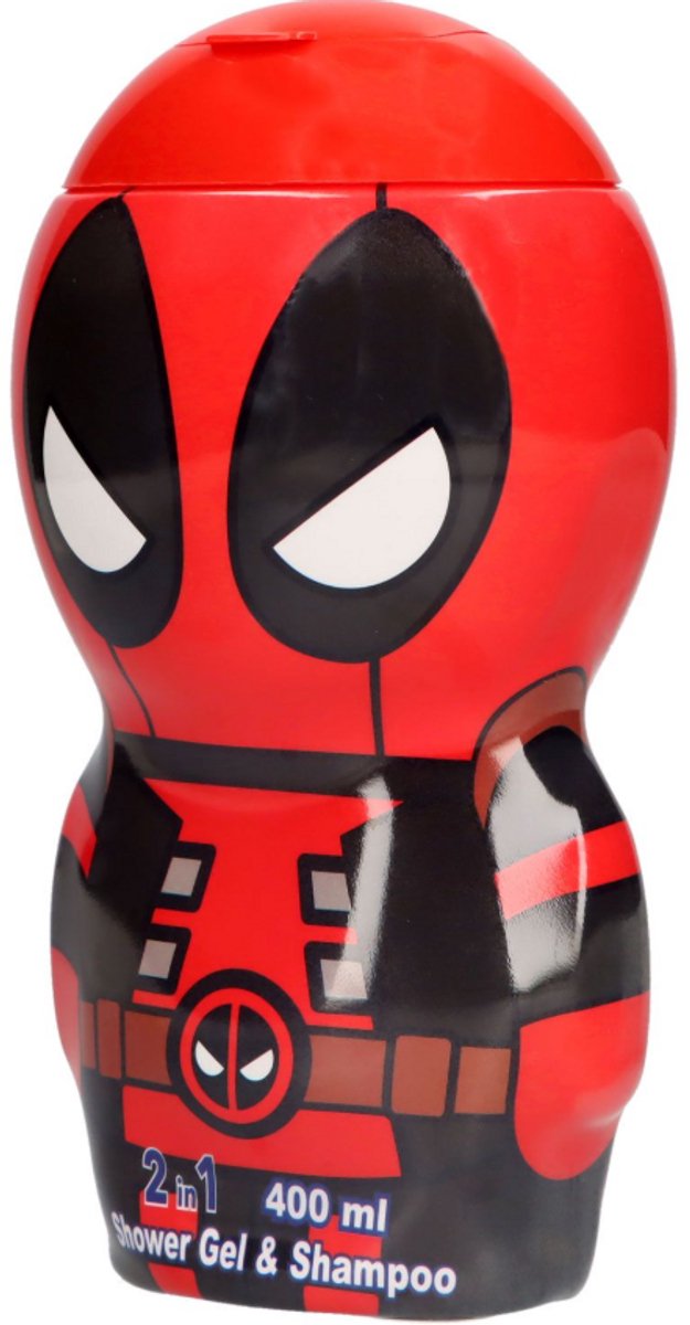 AIR-VAL Deadpool 2d douchegel & shampoo 400 ml - Marvel van Merkloos — afbeelding 2