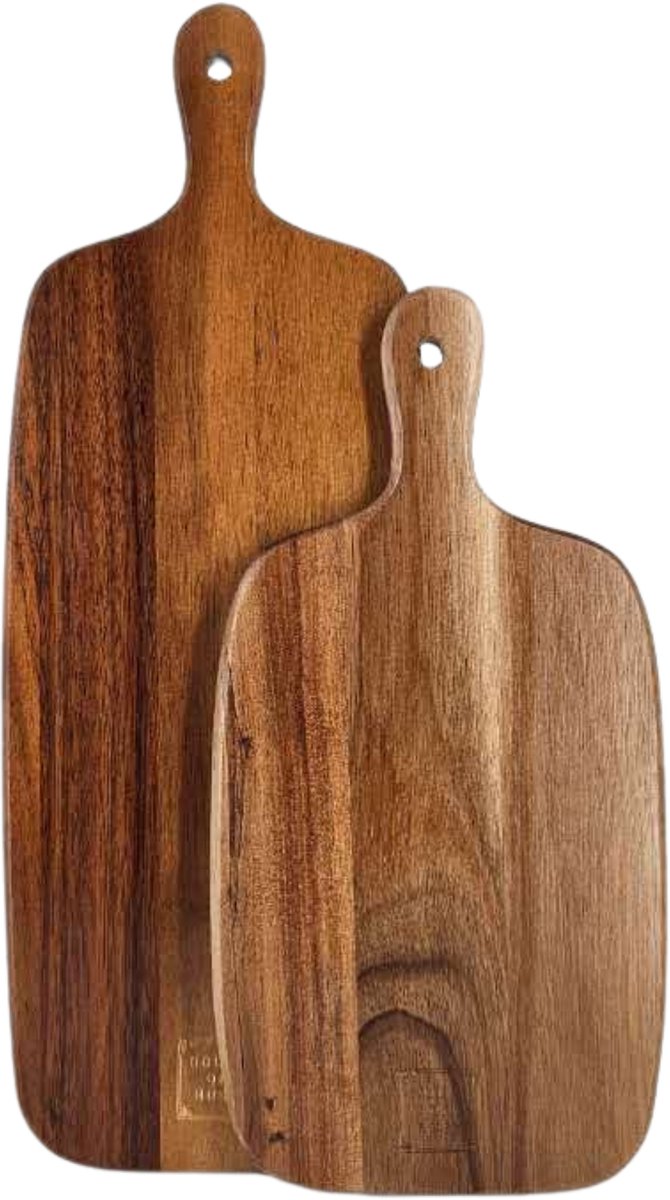 House of Husk Borrelplank Set - Serveerplank - Acaciahout - Dienblad - 2 Stuks - 40 cm