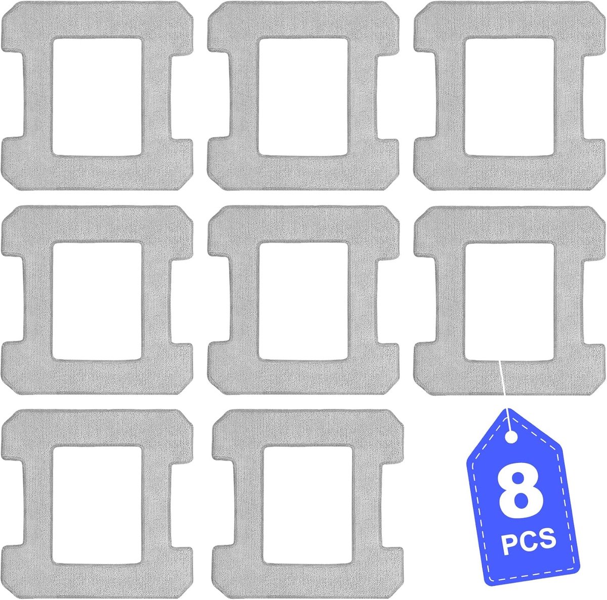 Microvezeldoeken - Geschikt voor Ecovacs Winbot W1 - W1 Pro - W2 - W2 Omni - effectief ramen reinigen - Wasbare microvezeldoeken - Reinigt vlekken en stof - Vervangende doeken raamreinigingsrobots - 8 pack