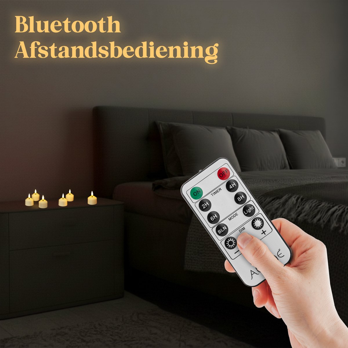 Aurae Oplaadbare Waxinelichtjes 6x - Theelichtjes Oplaadbaar - 40+ Branduren - Led Kaarsen met Afstandsbediening - Flikkerende Vlam - met Lader - Kerst Kaarsen — cadeau in Wonen & Interieur - foto 4