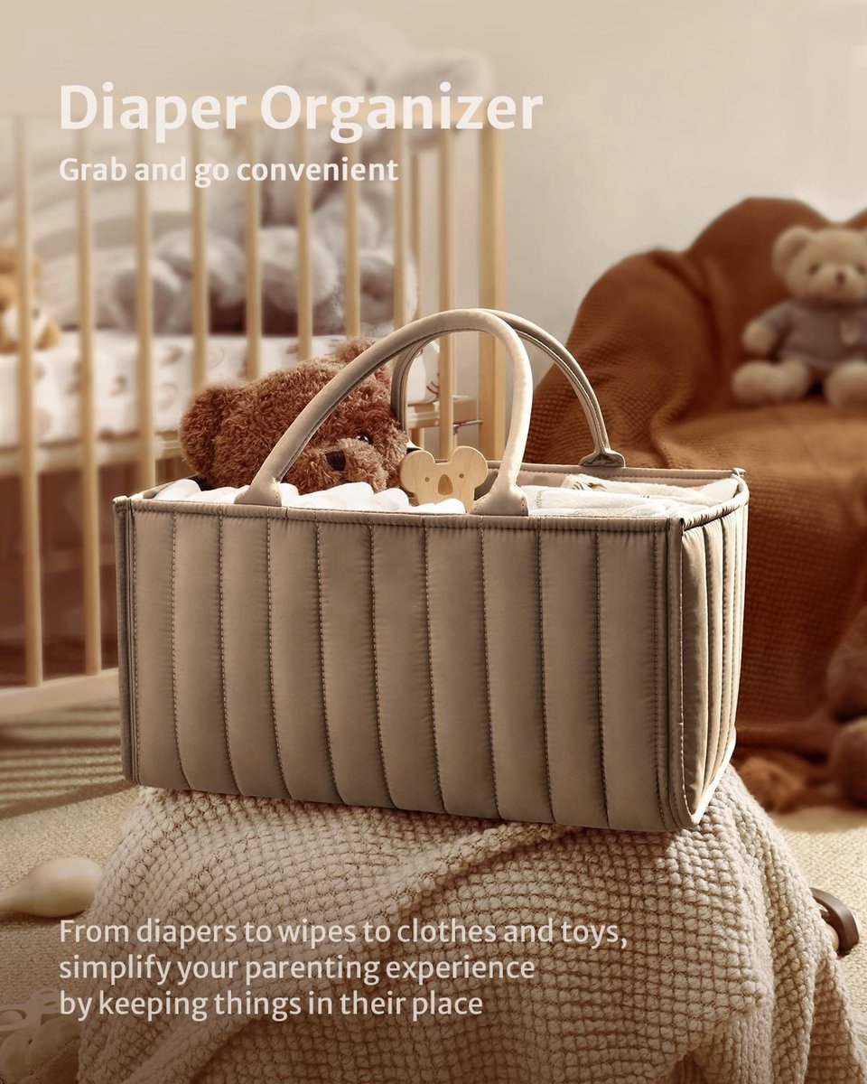 Babyluier Caddy Organizer Zachte opbergmand voor de babykamer voor het