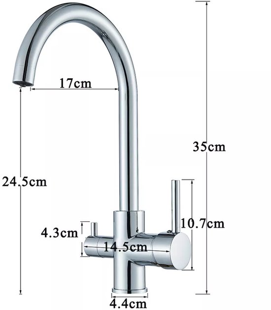 Namuoto Kitchen Tap, Pull-Out, 360° Rotatable Water Tap
