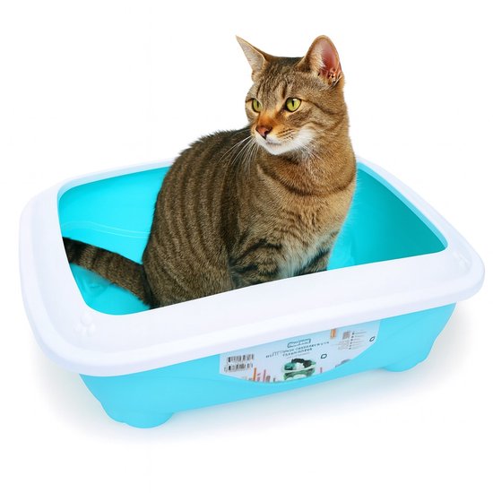 Nobleza open kattenbak - Kattentoilet - Katten toilet - Kitten toilet - Kattenbak - Open kattenbak - Blauw