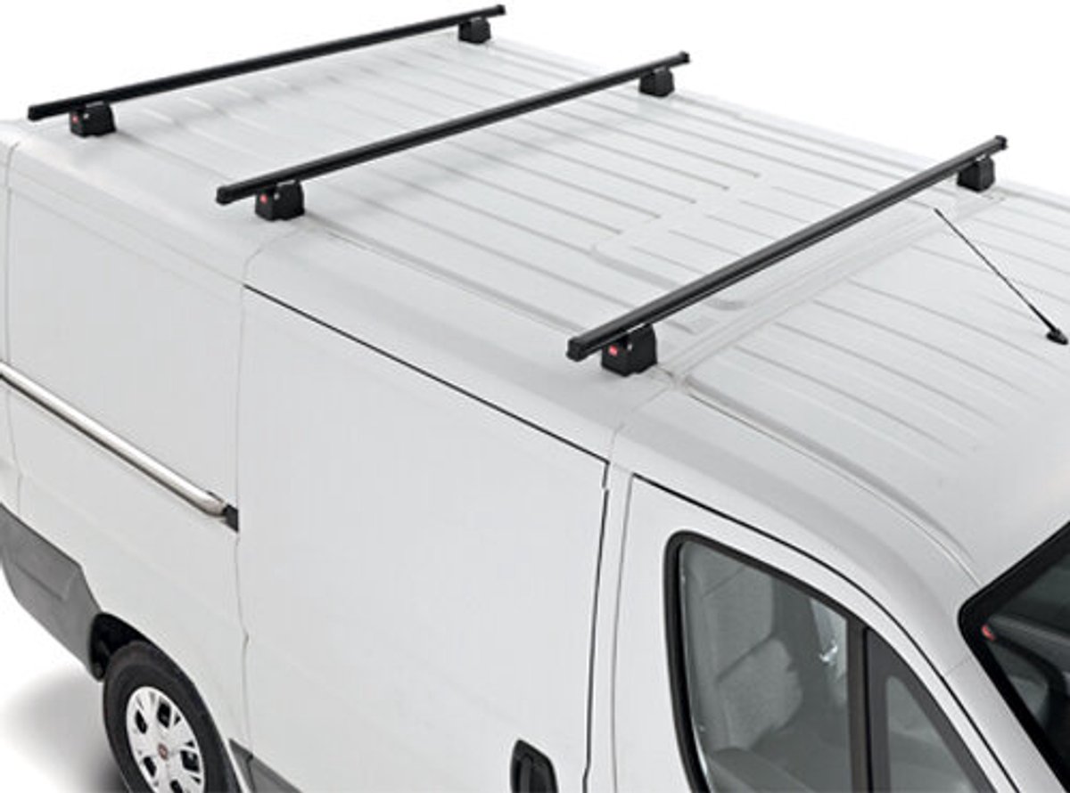 Staal dakdragers FORD TRANSIT CUSTOM vanaf 2014 set met 3 stangen