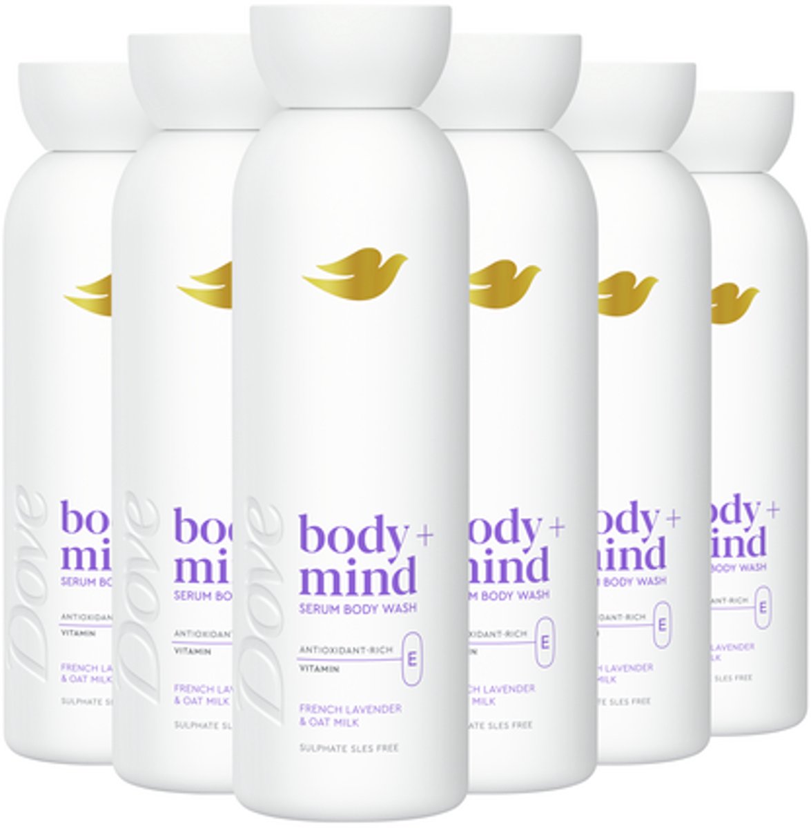 Dove Body+Mind Serum douchegel - French Lavender & Oat Milk - 6 x 350 ml