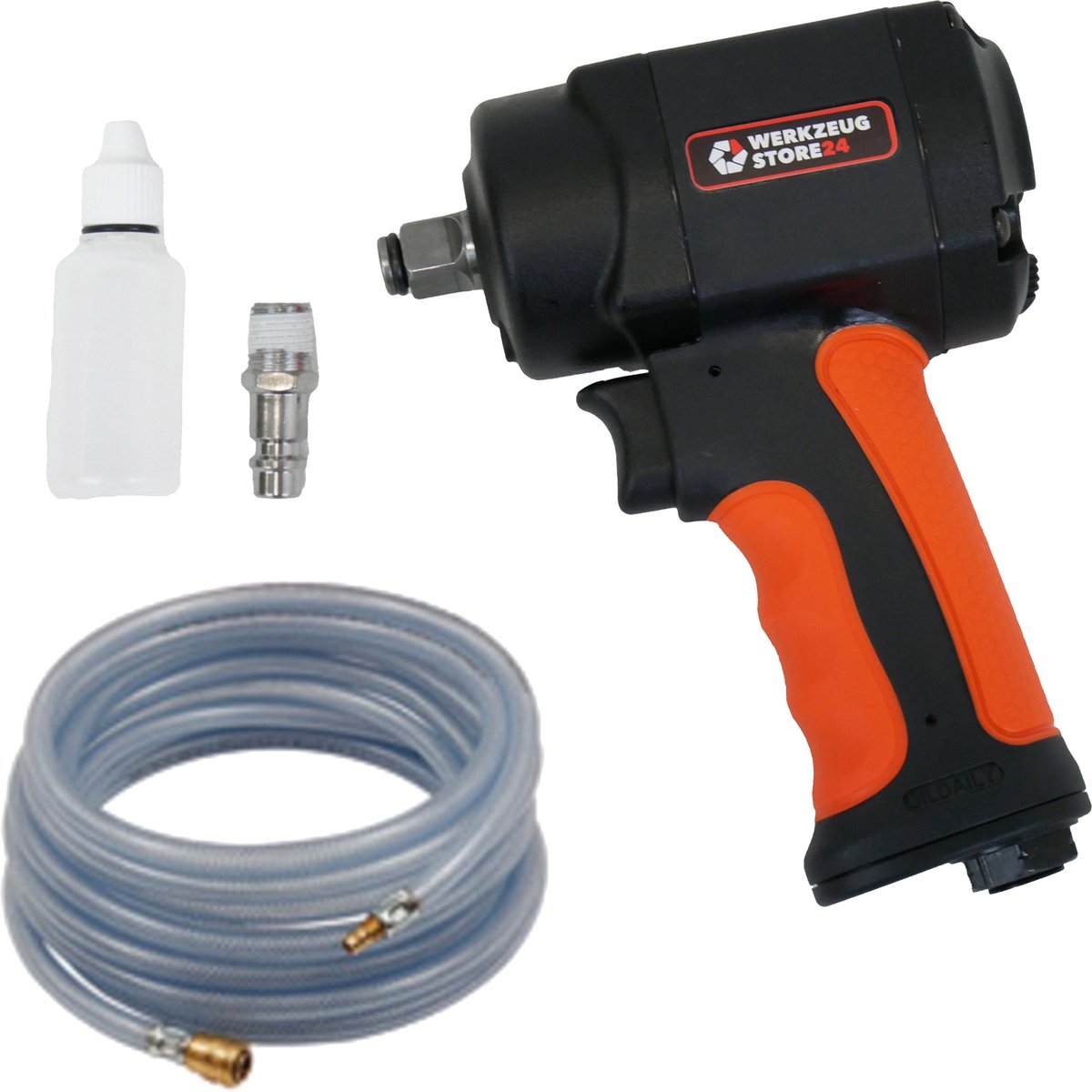 WS24 perslucht-slagschroevendraaier 1/2" mini + pvc-slang