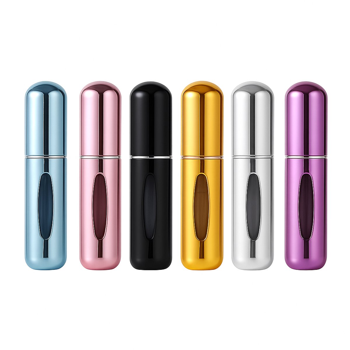 Adore Maison Navulbare Parfumverstuivers Set van 6 – 8 ml – Herbruikbare Reistas Parfum Spray – Dames & Heren