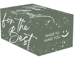 Lege kerstpakketdoos The Best groen 490 x 390 x 270 mm - pak met 15 stuks | kerstdoos | kerst geschenk | geschenkdoos | kerstdoos leeg