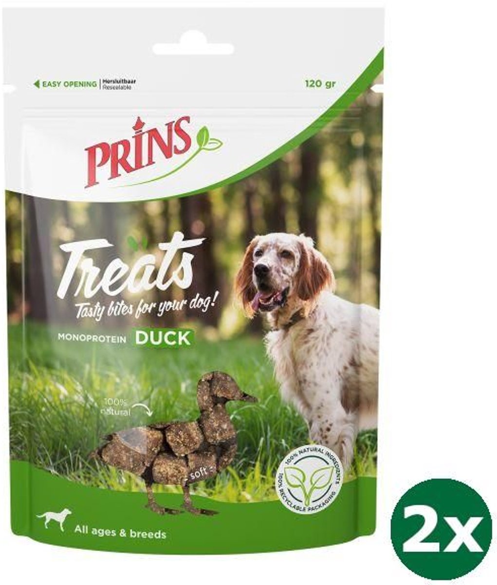 2x120 gr Prins treats eend
