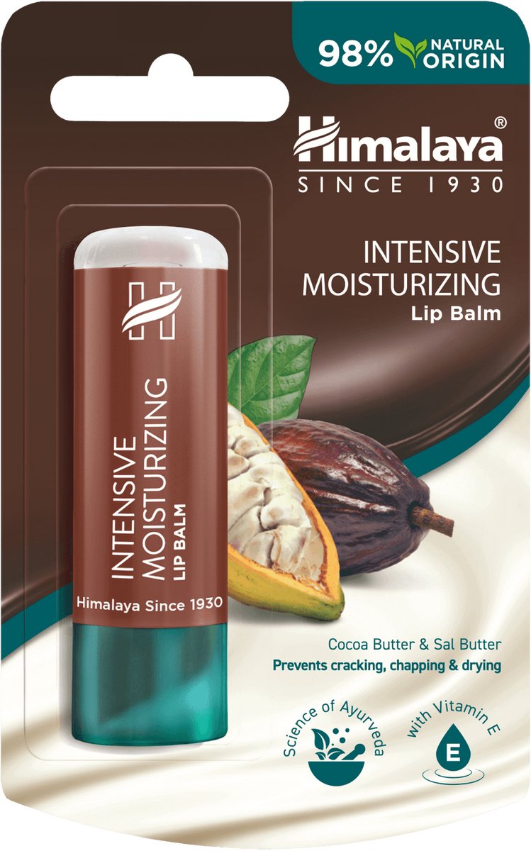 HIMALAYA - Lippenbalsem - met cacaoboter - natuurlijk - 4,5 g