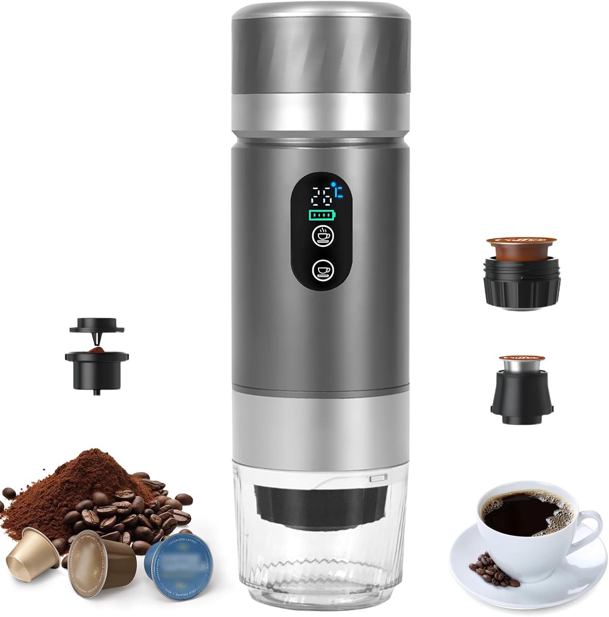 Draagbare Koffiemachine voor Perfecte Espresso - 3-in-1 Functioneel en Compact