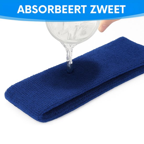 Zweetband Hoofd - Geschikt voor Dames en Heren - Hoofdband Sport - Set van 4 Stuks