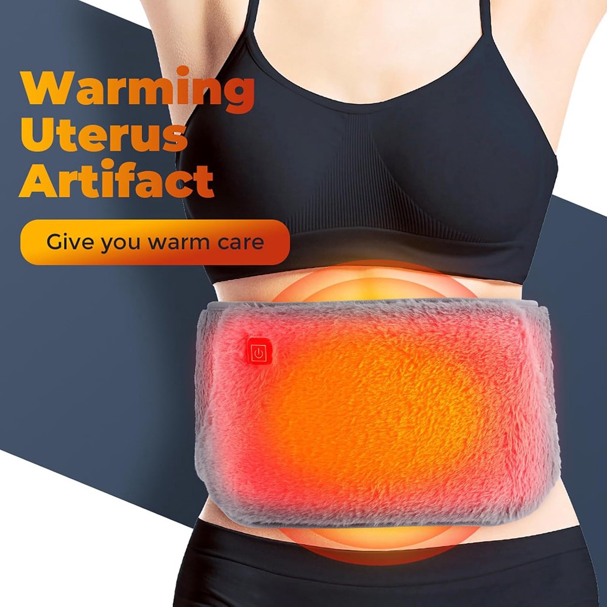 Verwarmingskussen-verwarmingsdeken-USB-verwarmingskussen voor kramp- en onderrugpijnverlichting - 41,3-inch oplaadbare verwarmde rugmassager - voor vaders, mannen, vrouwen en moeders - grijs - 117,5 x 22 cm – foto 3