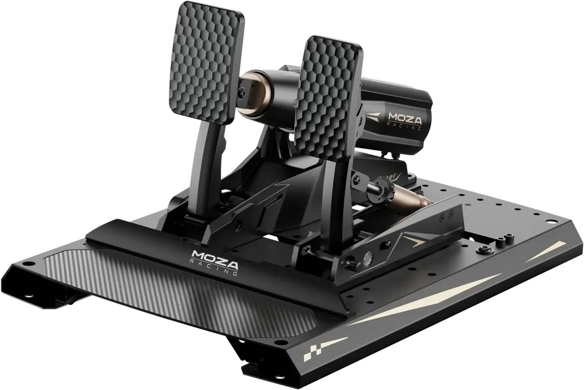 Moza Racing mBooster Actieve Sim‑Race Pedalen Set met CRP2 Throttle – Programmeerbare Force‑Feedback voor PC Sim Racing