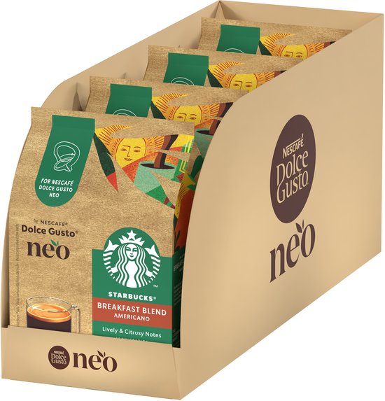 Capsules de Starbucks by NESCAFÉ Dolce Gusto NEO Breakfast Blend - 4x12 capsules pour 12 tasses de café