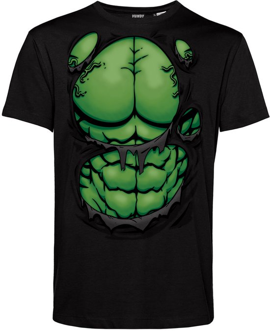 T-shirt Groene Romp | Halloween Kostuum | Halloween | Zwart | maat L