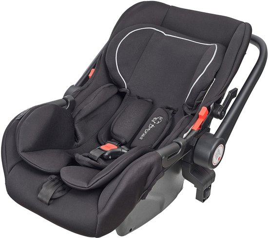 BRONEA® EXQUISE 2.0 Luxe multi-functionele kinderwagen 3 in 1 incl. Autostoel - MATRAS, Buggy, Luiertas, Voetenwarmer, Regenhoes, Muggen net & Zonneklep - zwart/grey van Merkloos — afbeelding 3